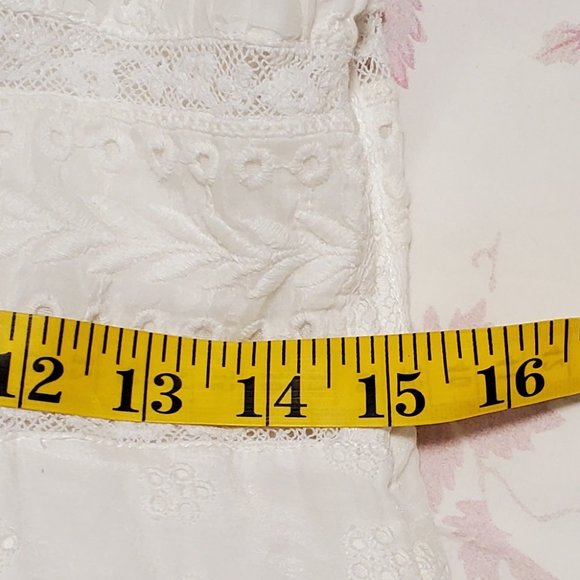 Rare LoveShackFancy Jessie Dress White Size: 8 - Picture 13 of 14